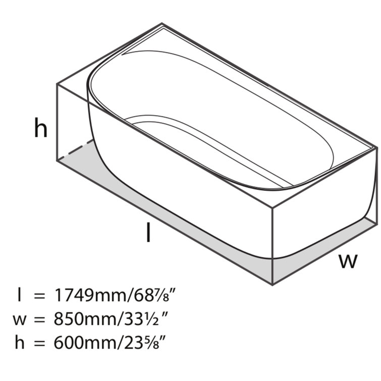 Victoria + Albert Eldon 687/8" x 331/2" Freestanding Soaking Bathtub